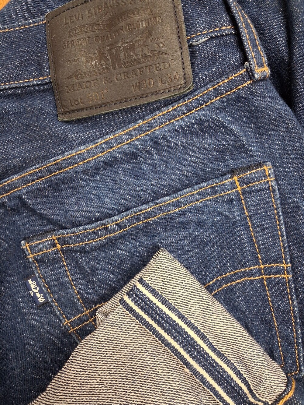 Levi's Made & Crafted 80s 501 Big E Men's Jeans W30 L34 Blue Selvedge
